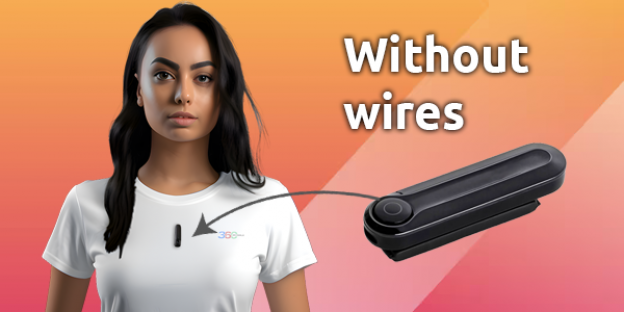 Spy earpiece with Headset and no neck Loop